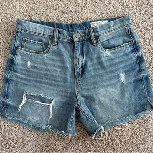 Blank NYC Women's Ripped Jean Shorts - Blue